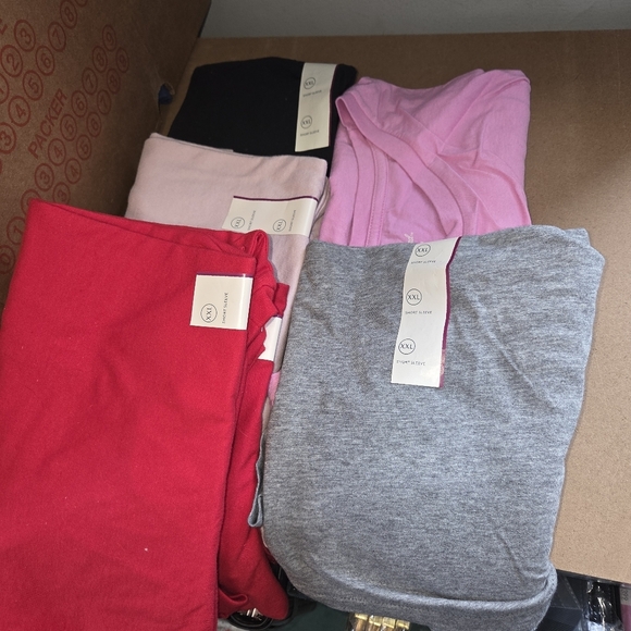 blank T-shirt Lot 20pc juniors xs-xxl crop lightweight multi color - Picture 3 of 3